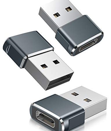 Adaptateur USB C Femelle vers USB Mâle 3-Pack,Adaptateur Câble Chargeur Type C vers USB A pour iPhone 11 12 13 Pro Max Mini,Airpods 3 iPad 9 Air 4 6,Samsung Galaxy Note 10 20 S20 Plus S21 S22 A71 72