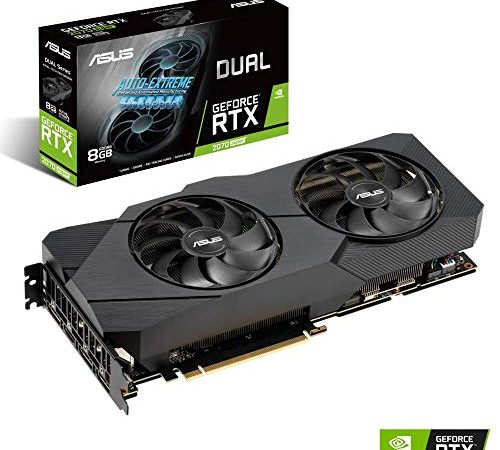 ASUS Dual GeForce RTX 2070 SUPER EVO Carte Graphique Gaming (8GB GDDR6, Axial fan, 0dB, 2.7-slot, Auto-Extreme, GPU Tweak II, 144hr validation)