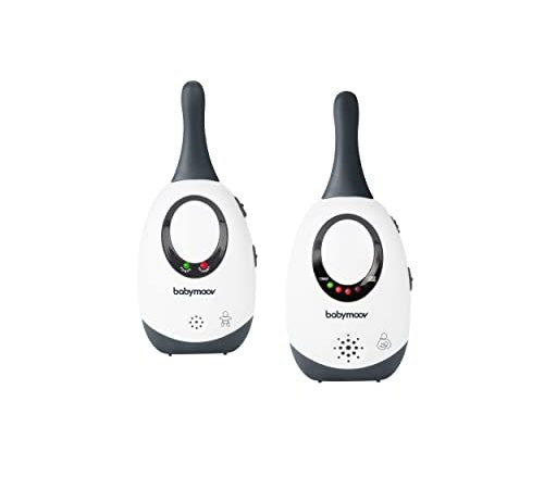 Babymoov Simply Care Babyphone Audio avec Fonction VOX, Double Alarme et 2 Adaptateurs, Portée 300m