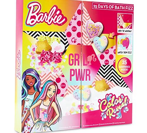 Barbie Calendrier de L'avent Enfant Fille - Advent Calendar Officiel 2021 Boule de Bain