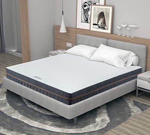 BedStory Matelas 140x190 cm en Mousse, 18 cm Épaisseur, Matelas 7 Zones Ergonomique avec Housse Amovible et Lavable, Hypoallergénique, Soutien Optimal, Confort, Fermeté H2 et H3 (140x190x18cm)