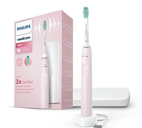 Brosse à dents électrique Philips Sonicare série 3100, avec capteur de pression intégré, SmarTimer et QuadPacer, HX3673/11