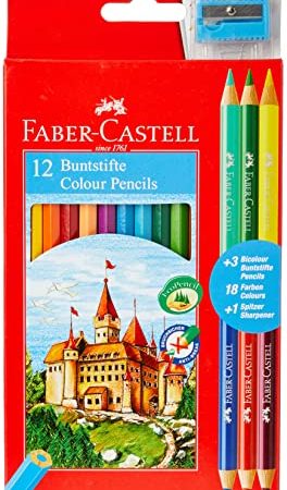 Faber-Castell 110312 Crayon de couleur, 15 pièces Multicolore