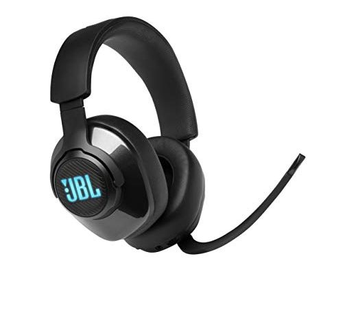 JBL Quantum 400 – Casque gaming filaire avec son Signature Quantum JBL et Quantum SURROUND – Avec micro et effets lumineux RGB – Compatible avec plusieurs plateformes – Couleur : Noir