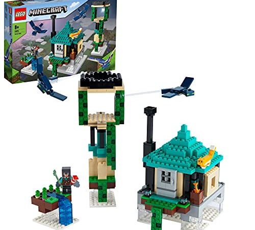 LEGO 21173 Minecraft La Tour du Ciel Jouet pour Garçons et Filles avec Figurines de Pilote, Chat et 2 Phantoms Volants