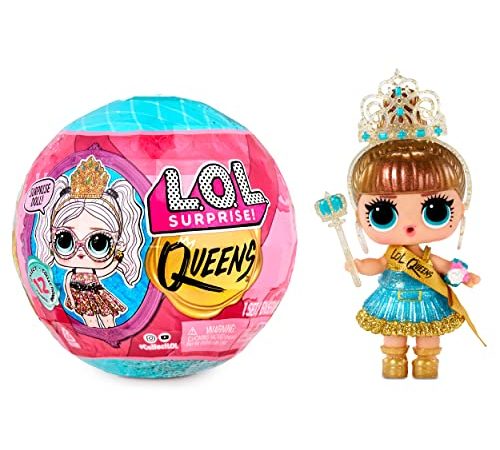 L.O.L. Surprise! Queens – Assortiment ALÉATOIRE – Poupée Royale avec 9 Surprises à découvrir – Contient 1 Tenue, des Accessoires, 1 Changement de Couleur & + - À Collectionner – 4 Ans +