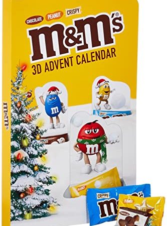 M&M's Calendrier de l'Avent au Chocolat au lait, Cacahuète et Croustillant, 346 g
