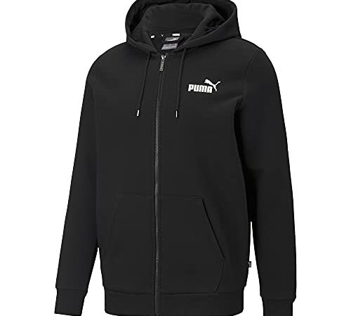 Puma Ess Small Logo Fz Ho Pull pour Homme, Homme, Pull, 586702-01, Puma Noir, XL