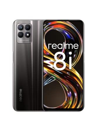 realme 8i Telephone Portable, Smartphone Debloqué et MediaTeK Processeur Helio G96, 6.6" Écran 120 Hz ultra fluide, Batterie massive de 5000mAh, Appareil photo triple IA de 50 MP, NFC, 4+64GB, Noir