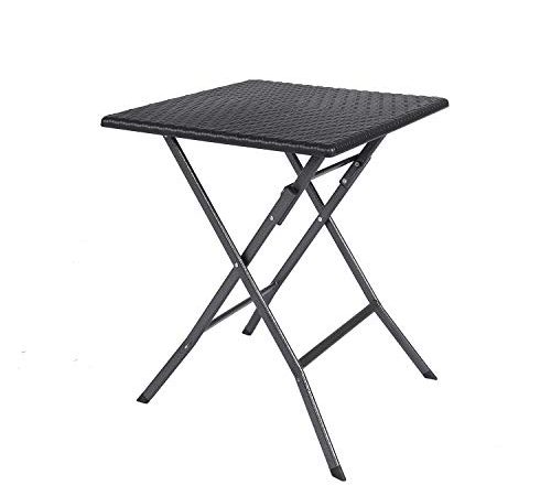 Sparmeile Table d'appoint Pliante Noir Env. 61 x 61 x 74 cm