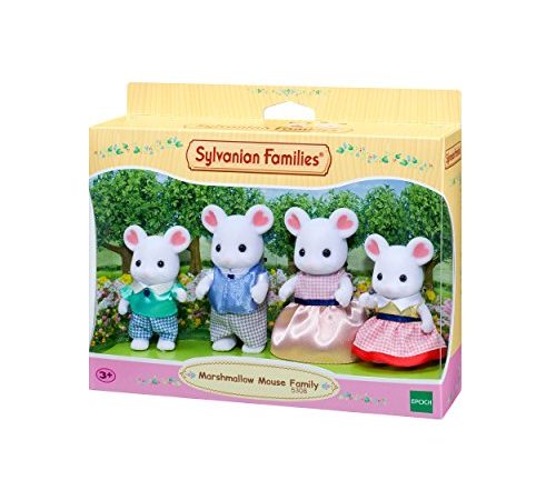 Sylvanian Families - Le Village - La Famille Souris Marshmallow - 5308 - Famille 4 Figurines - Mini Poupées