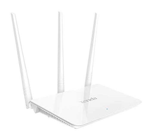 Tenda F3 Routeur 300 Mbps Wi-Fi N en 2,4 GHz, Routeur Ethernet 4 ports, 3 * 5dBi Antennes, Puce Broadcom, Contrôle de la Bande Passante, WPS, Compatible avec Toutes les Box Internet