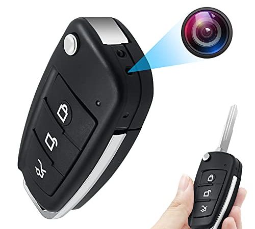 UYIKOO Mini Camera Espion, Caméra Cachée Porte Clés 1080P HD Caméra Surveillance Sécurité Portable Keychain, Détection de Mouvement, Vision Nocturne