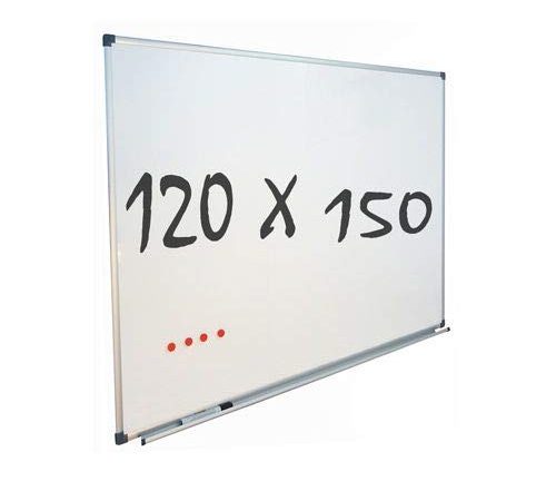 Vivol Tableau blanc Magnétique 120x150 cm panneau blanc Cadre en aluminium | Tableau magnétique avec étagère à crayons | Tableau feutre mural Mur magnétique | 14 tailles Magnétique effacable