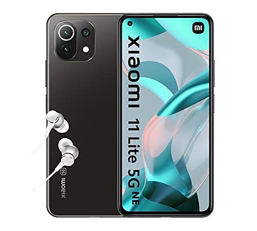 Xiaomi 11 Lite 5G NE - Smartphone 6+128GB, 6,55” 90Hz AMOLED Display, Qualcomm Snapdragon 778G, 64MP+8MP+5MP Triple Camera, 4250mAh, Léger 158g, Noir truffe (Version Française) [Exclusivité Amazon]