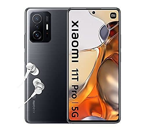 Xiaomi 11T Pro 5G - Smartphone 8+128GB, 6,67” 120Hz AMOLED Plat, DotDisplay, Snapdragon 888, 108MP Camera Pro, 5000mAh, Gris Comète (Version Française + 2 Ans Garantie) Exclusivité Amazon