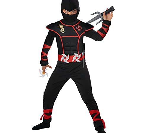 ACWOO Déguisement Ninja Enfant, Garçon Soldat Ninjas Assassin Costume Déguisements Halloween Enfant Fête Classique Garçon Costume