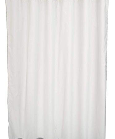 Amazon Basics Rideau de douche en polyester 180 x 200 cm Blanc