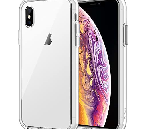 JETech Coque Compatible iPhone XS et iPhone X, Étui de Protection avec Shock-Absorption et Anti-Rayures, Housse Case Cover Transparente Antichoc (HD Clair)