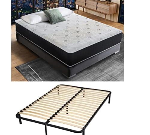 lit 160 x 200CM avec sommier et Matelas pour 2 Personnes - Couleur aléatoire