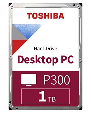 TOSHIBA P300 disque dur interne 1 To – 3,5" (pouces) – disque dur SATA (HDD) – 7200 tours par minute (tpm) – 6 Go/s – pour ordinateurs de jeu, PCs de bureau, stations de travail, etc.