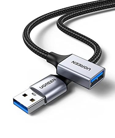 UGREEN Câble Rallonge USB 3.0 5Gbps Câble Extension USB 3.0 Mâle A vers Femelle A Compatible avec Oculus Rift, Clé USB, Hub USB, Manette PS4 Xbox 360, Disque Dur, Imprimante, Webcam (1M)