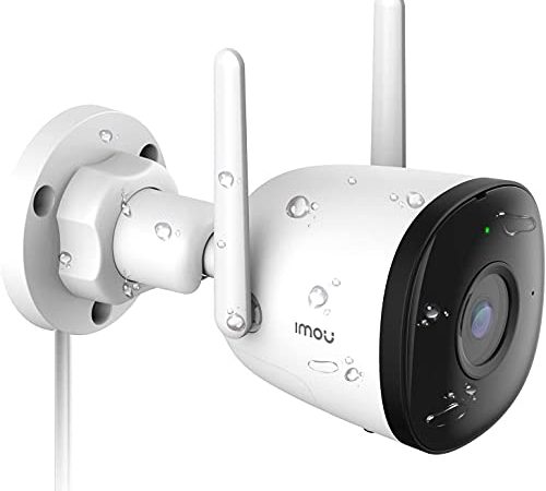 Caméra de Surveillance WiFi Extérieure Imou, 1080P Caméra IP WiFi Extérieure Étanche IP67 avec Vision Nocturne de 30m, Détection de Mouvement AI, Compatible avec Alexa Google Home (Bullet 2C)