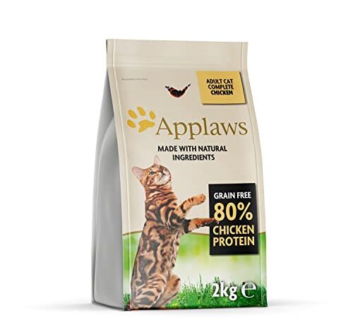 Applaws Complete Natural Grain Free Chicken Flavour Dry Cat Food for Adult Cats - Sac refermable de 2 kg