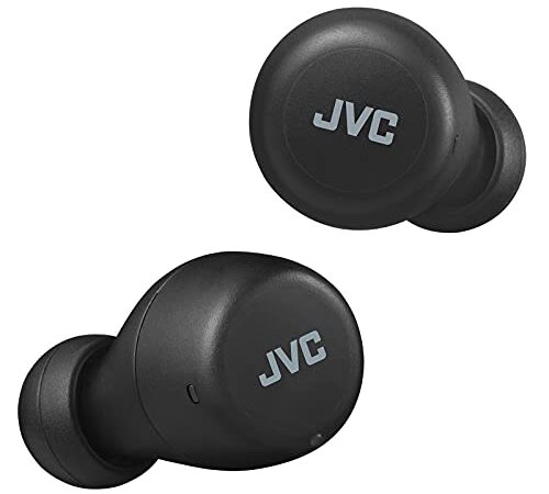 JVC Écouteurs sans Fil Gumy Mini, Petits Intra Auriculaires, Léger, Bluetooth 5.1, Résistance à l'eau (IPX4), Autonomie longue durée (jusqu'à 15 Heures) - HA-Z55T-B (Noir)