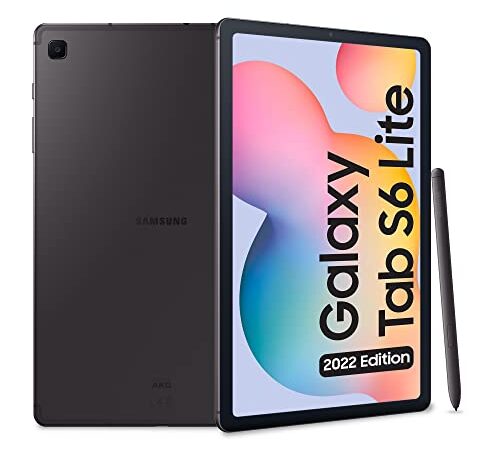 Samsung Galaxy Tab S6 Lite (2022), S Pen, Tablette, 10,4 Pouces Écran Tactile LCD TFT, Wi-FI, RAM 4 Go, 128 Go Extensible, Batterie 7040 mAh, Android 12 Oxford Gray [Version Italienne] 2022