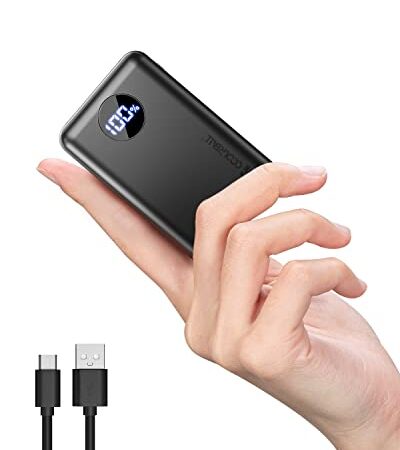 Coolreall Batterie Externe 20000mAh, Mini Power Bank USB C Charge Rapide, 22.5 W PD & QC4.0 LED Batterie Portable avec 3 Ports USB Sortie pour iPhone Samsung Xiaomi Huawei iPad etc