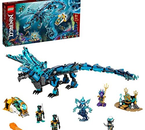LEGO 71754 Ninjago Le Dragon de l’Eau – Jeu de Construction Ninja pour Enfants de 9 Ans et Plus