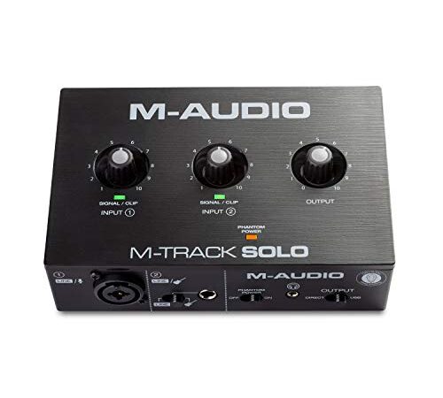 M-AUDIO M-TRACK SOLO Interface audio ou carte son USB avec 1 entrée pour microphone et logiciels