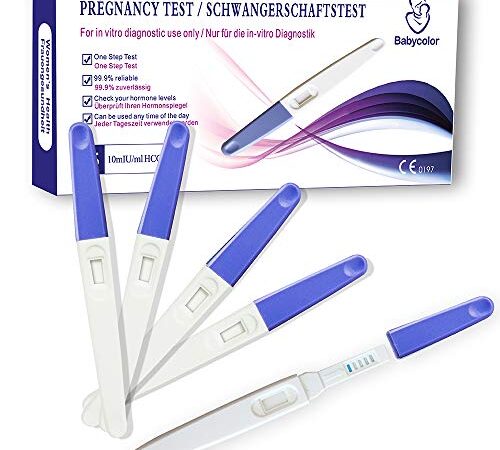 Test de grossesse (5 tests), Détection précoce fiable et rapide des résultats de grossesse, Tests de grossesse précoce, Kit de test de grossesse à 5 barres - 10 mIU/ml