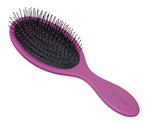Clauss BC-10039-2A Brosse à Cheveux Wash/Brush avec Poignée Soft Touch Rose/Noire