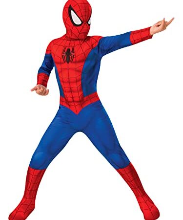 RUBIES - Marvel Officiel - Déguisement enfant Classique Spider-Man - Taille 3-4 ans - Costume complet combinaison avec couvre-chaussures et masque. Idéal pour Carnaval, Halloween, Anniversaire