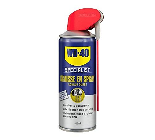 WD-40 Specialist • Graisse en Spray • Spray Double Position • Protection contre la corrosion • Extrêmement Durable • Adhère à toutes surfaces • 400 ML