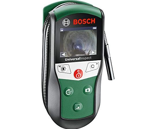 Bosch Caméra d'inspection UniversalInspect (endoscope d'un diamètre de 8 mm pour des images couleur de haute qualité avec une longueur flexible de 0,95 m et une fonction mémoire intégrée)