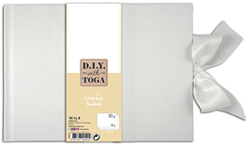 DIY with Toga - Livre d'or à Pages Blanches, carnet, Blanc, A4 Paysage - 29,7 x 21 cm