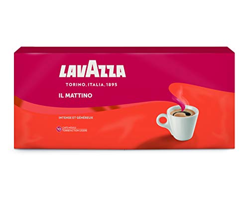 Lavazza Café Moulu Il Mattino, Espresso intense et Généreux, Lot de 4 Paquets x 250 g [1kg]