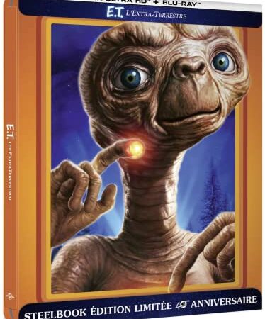 E.T, l'Extra-Terrestre [4K Ultra HD + Blu-Ray-Édition boîtier SteelBook 40ème Anniversaire]
