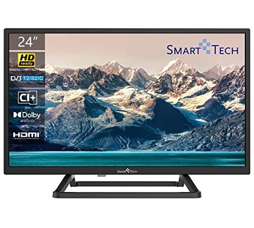 Smart Tech TV LED HD 24 pouces (60cm) 720p 24HN10T3 Triple Tuner Dolby Audio H.265 HDMI USB 2022