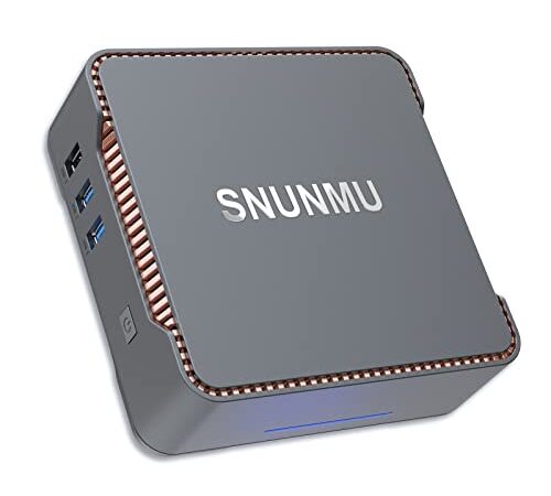 SNUNMU Mini PC Windows 10 Pro, Intel Celeron N3350 Mini Ordinateur, 4 Go DDR3 64 Go eMMC Mini PC de Bureau, Soutien 4K HD, écran HDMI/VGA Port 3, BT 4.2, Mini PC de Domicile WiFi 2.4G / 5G.