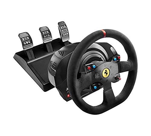 Thrustmaster T300 Ferrari Integral Racing Wheel Alcantara Edition - Volant de Course et 3 Pédales, PS5/PS4 et PC, Retour de Force